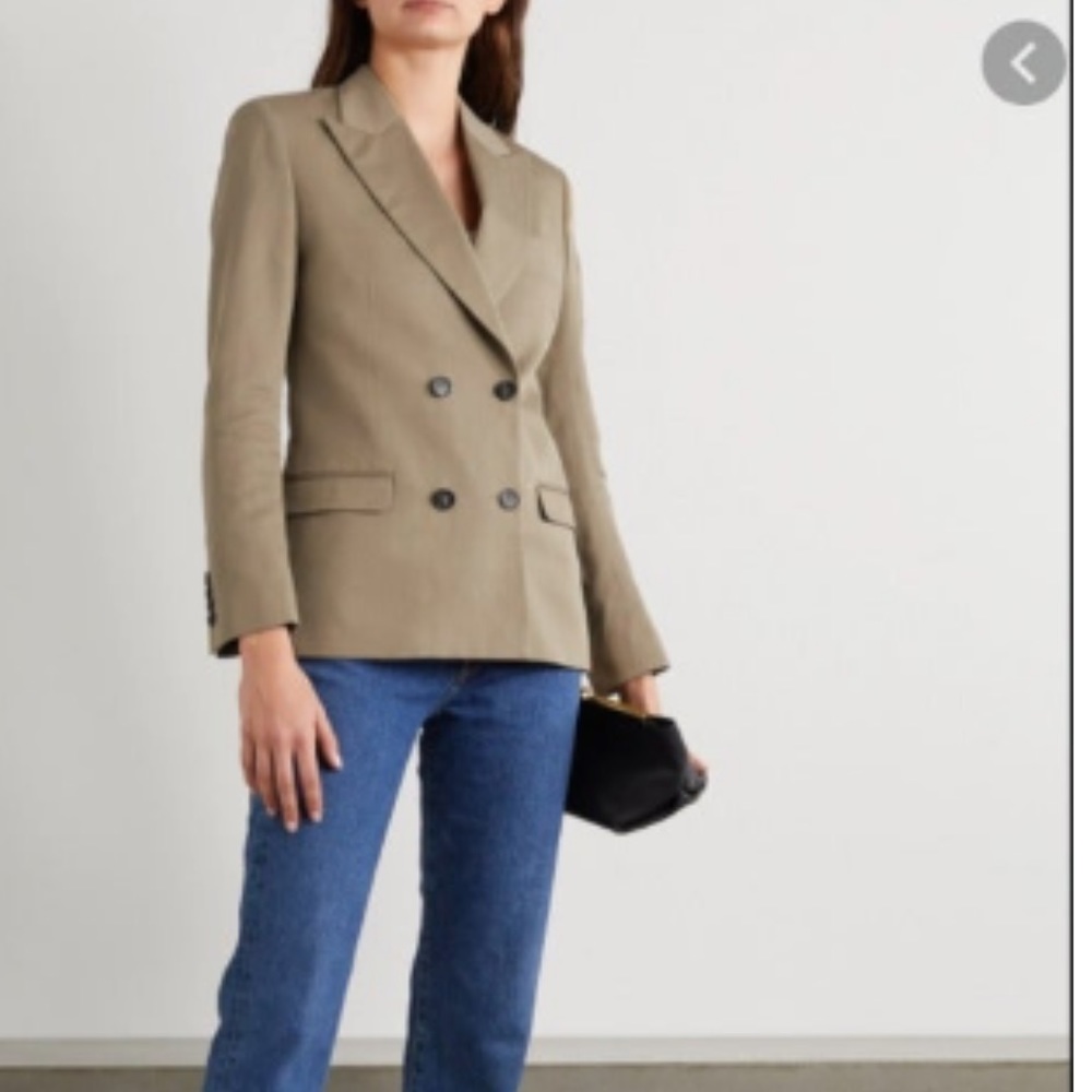 RE/DONE 70s Double Breasted Blazer Sage XS NWT redone - Picture 2 of 8